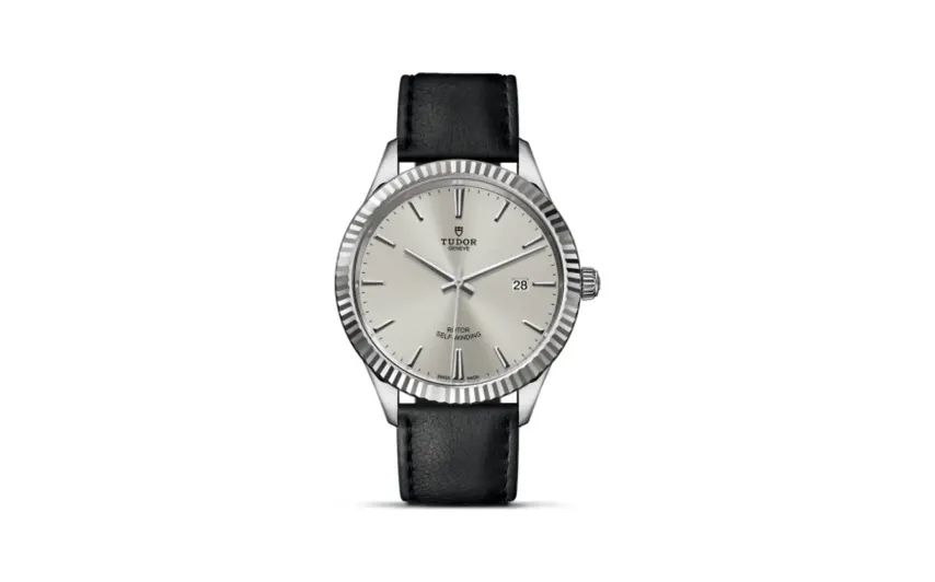 Tudor Style 41 Stainless Steel / Fluted / Silver / Strap