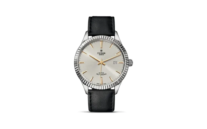 Tudor Style 41 Stainless Steel / Fluted / Silver / Strap