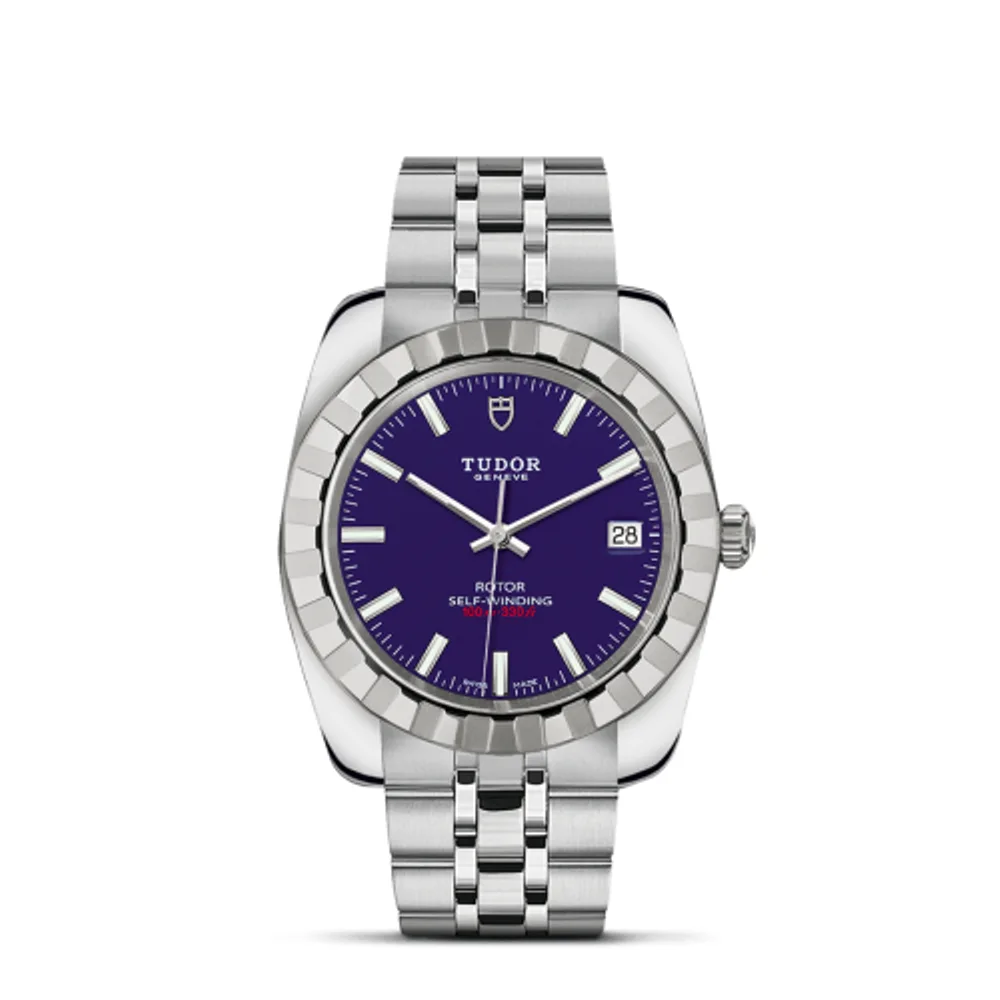 Tudor Classic 38 Stainless Steel / Fluted / Blue / Bracelet