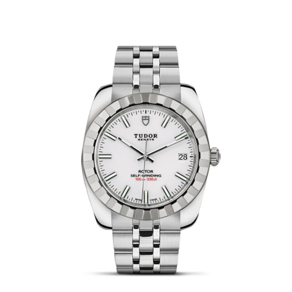 Tudor Classic 38 Stainless Steel / Fluted / White / Bracelet