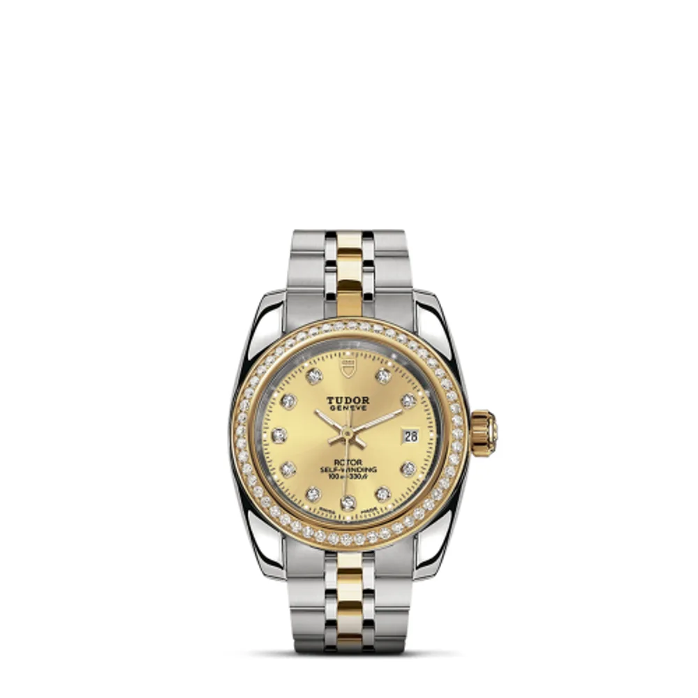 Tudor Classic 28 Stainless Steel / Yellow Gold / Diamond / Champagne-Diamond / Bracelet