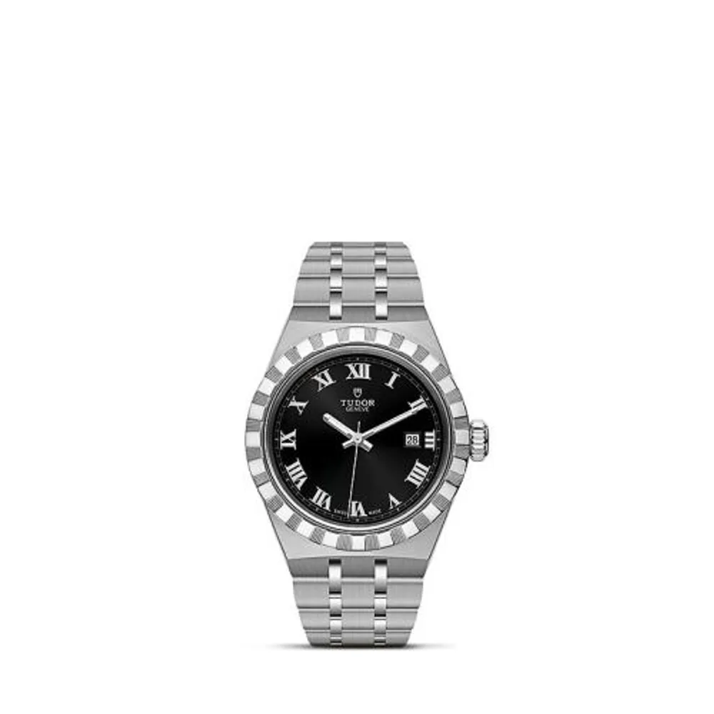Tudor Royal Date 28 Stainless Steel / Black - Roman