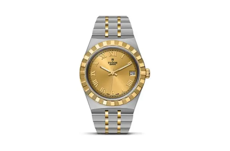 Tudor Royal Date 34 Stainless Steel / Yellow Gold / Champagne - Roman