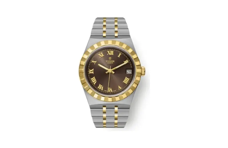 Tudor Royal Date 34 Stainless Steel / Yellow Gold / Chocolate - Roman