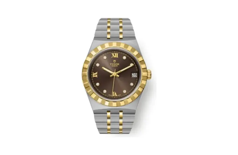 Tudor Royal Date 34 Stainless Steel / Yellow Gold / Chocolate - Diamond