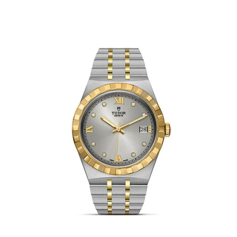 Tudor Royal Date 38 Stainless Steel / Yellow Gold / Silver - Diamond