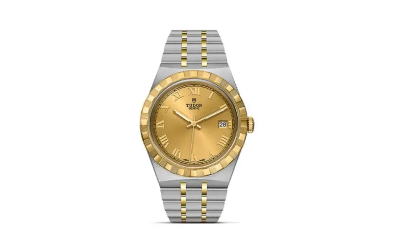 Tudor Royal Date 38 Stainless Steel / Yellow Gold / Champagne - Roman