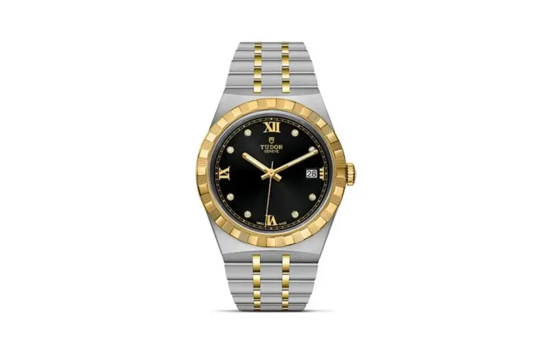 Tudor Royal Date 38 Stainless Steel / Yellow Gold / Black - Diamond