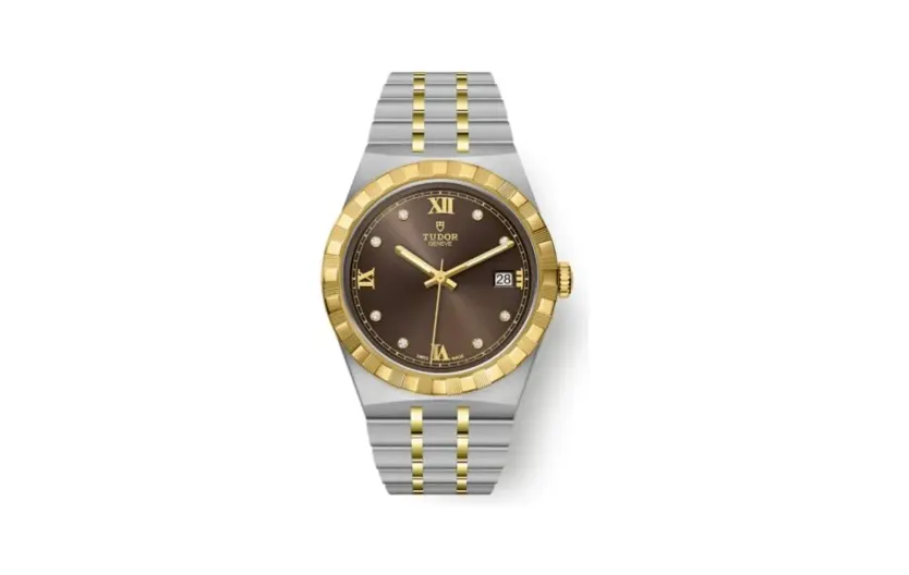 Tudor Royal Date 38 Stainless Steel / Yellow Gold / Chocolate - Diamond