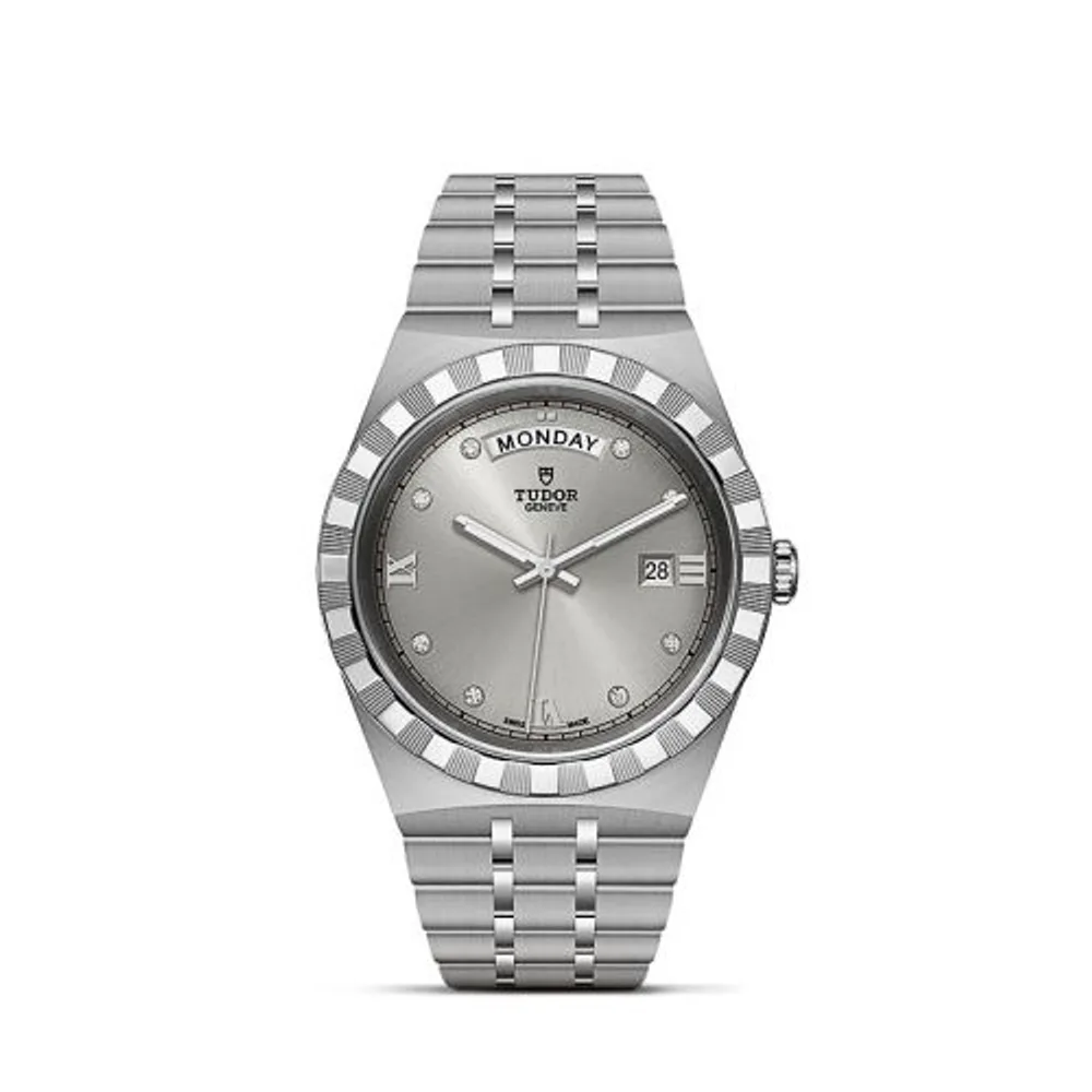 Tudor Royal Day-Date 41 Stainless Steel / Silver - Diamond