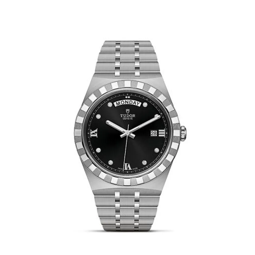 Tudor Royal Day-Date 41 Stainless Steel / Black - Diamond