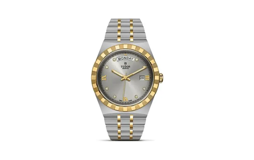 Tudor Royal Day-Date 41 Stainless Steel / Yellow Gold / Silver - Diamond