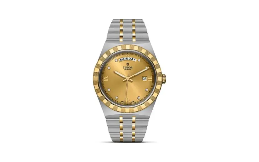 Tudor Royal Day-Date 41 Stainless Steel / Yellow Gold / Champagne - Diamond