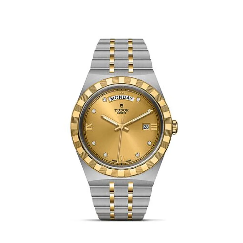 Tudor Royal Day-Date 41 Stainless Steel / Yellow Gold / Champagne - Diamond
