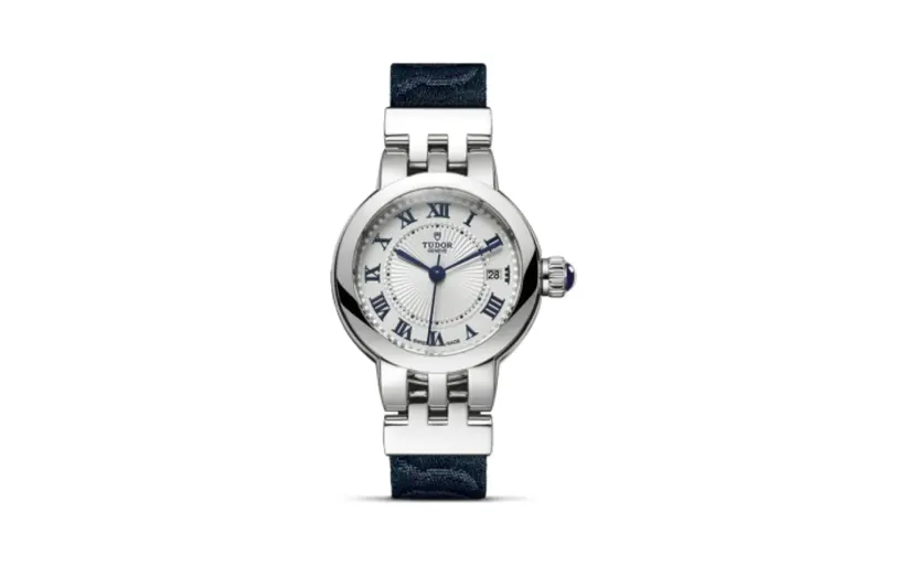 Tudor Clair de Rose 26 Stainless Steel / Silver-Roman/ Fabric
