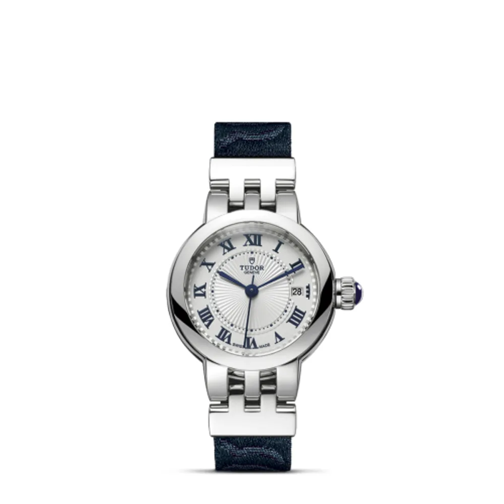 Tudor Clair de Rose 26 Stainless Steel / Silver-Roman/ Fabric
