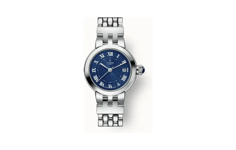 Tudor Clair de Rose, 26mm steel case, Blue dial