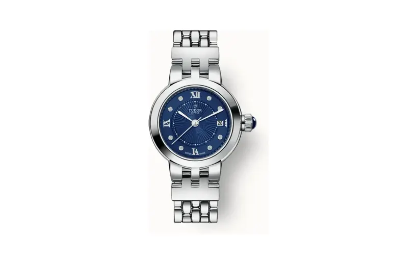 Tudor Clair de Rose, 26mm steel case, Diamond-set dial