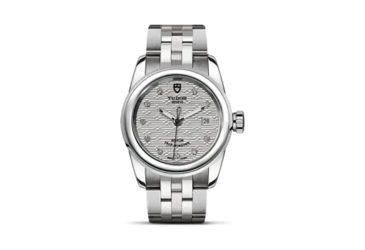 Tudor Glamour Date 26 Stainless Steel / Jacquard Silver-Diamond / Bracelet
