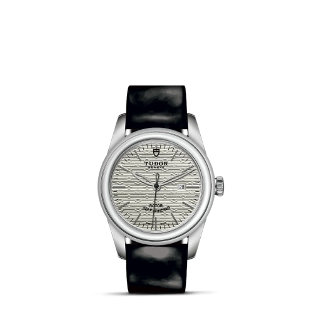 Tudor Glamour Date 31 Stainless Steel / Jacquard Silver / Strap