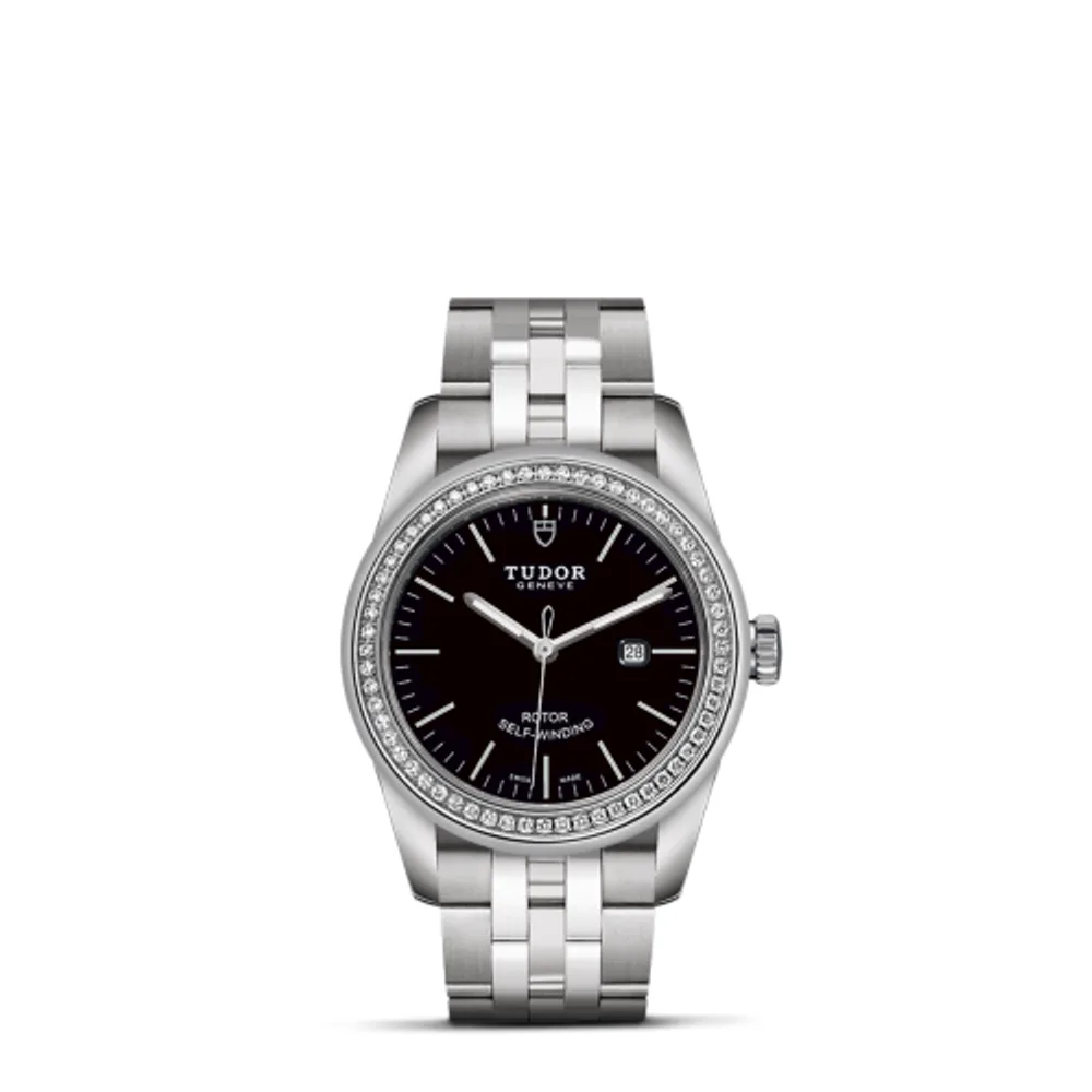 Tudor Glamour Date 31 Stainless Steel / Diamond / Black / Bracelet