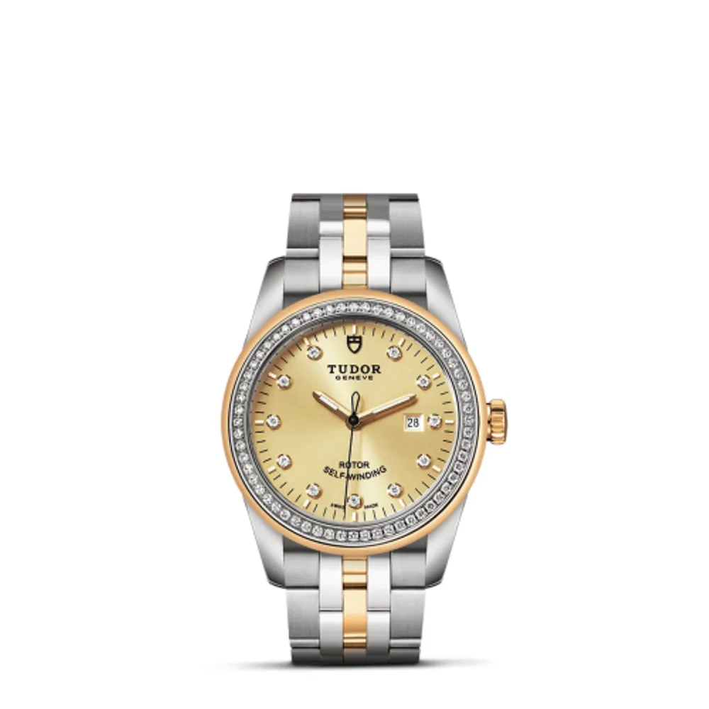 Tudor Glamour Date 31 Stainless Steel / Yellow Gold / Diamond / Champagne-Diamond / Bracelet