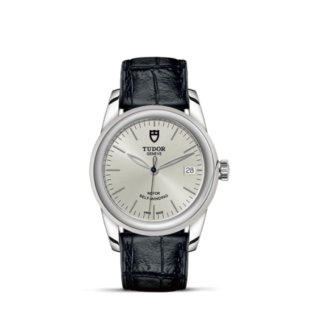 Tudor Glamour Date 36 Stainless Steel / Silver / Strap