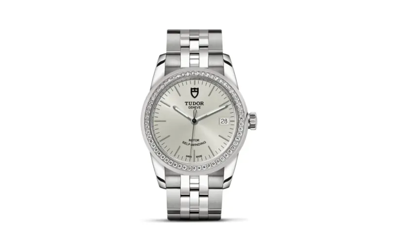Tudor Glamour Date 36 Stainless Steel / Diamond / Silver / Bracelet
