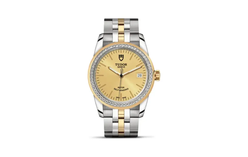 Tudor Glamour Date 36 Stainless Steel / Yellow Gold / Diamond / Champagne / Bracelet