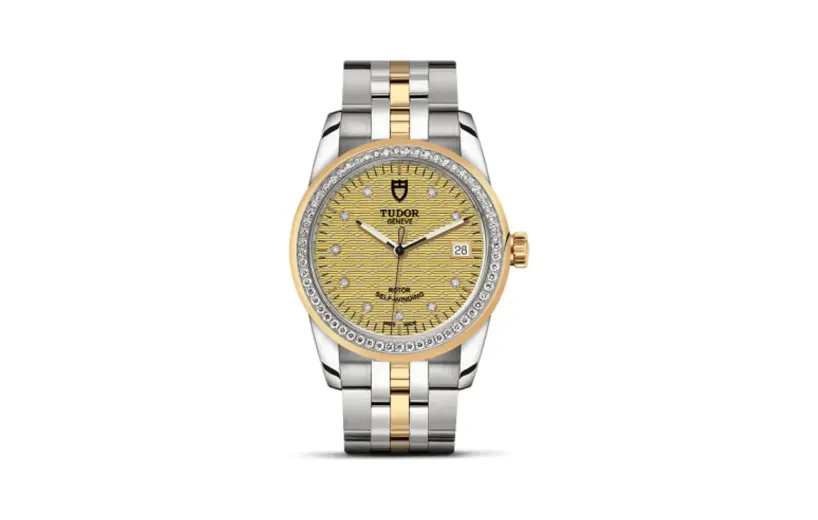 Tudor Glamour Date 36 Stainless Steel / Yellow Gold / Diamond / Jacquard Champagne-Diamond / Bracelet