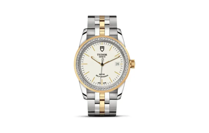 Tudor Glamour Date 36 Stainless Steel / Yellow Gold / Diamond / Opaline / Bracelet