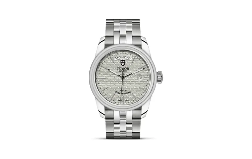 Tudor Glamour Day + Date Stainless Steel / Jacquard Silver / Bracelet