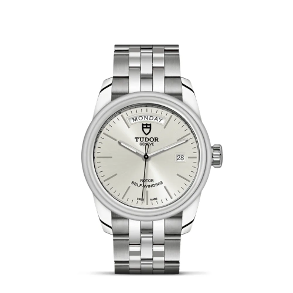 Tudor Glamour Day + Date Stainless Steel / Silver / Bracelet