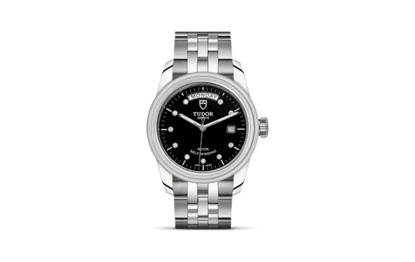 Tudor Glamour Day + Date Stainless Steel / Black-Diamond / Bracelet