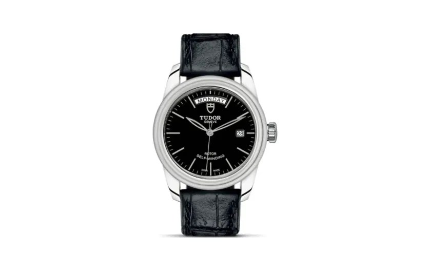 Tudor Glamour Day + Date Stainless Steel / Black / Strap