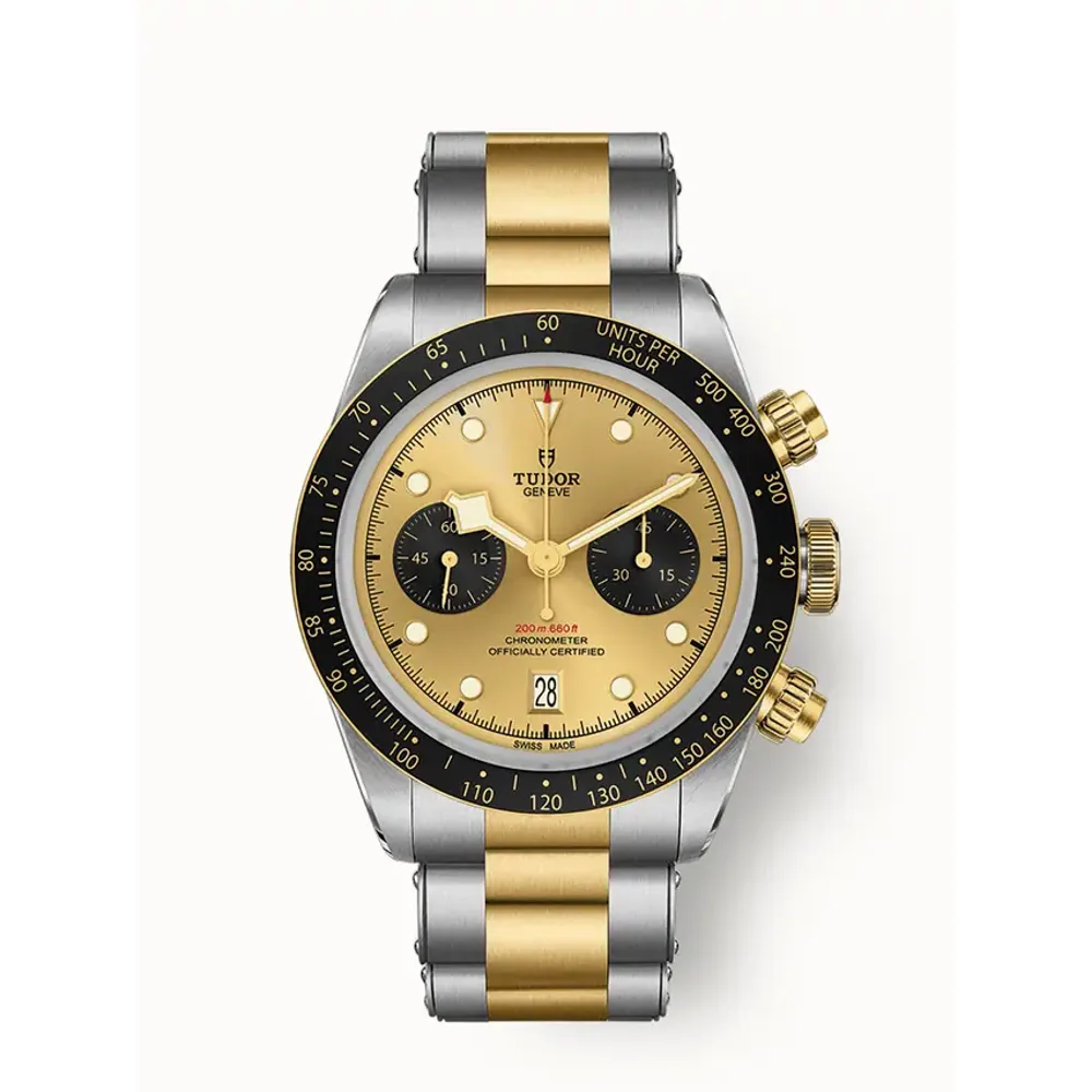 Tudor Black Bay Chrono S&G, 41mm steel case, Steel and yellow gold bracelet