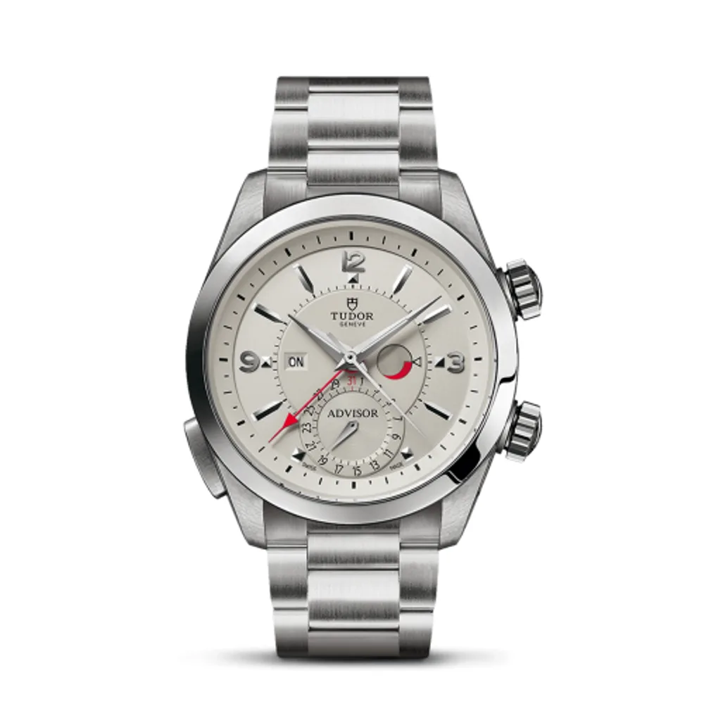 Tudor Heritage Advisor Stainless Steel / TItanium / Silver / Bracelet