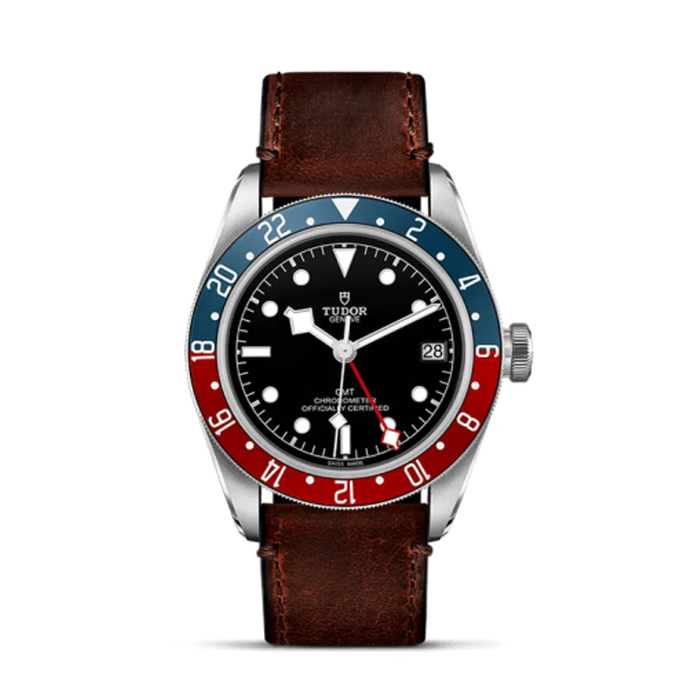 Tudor Black Bay GMT Stainless Steel / Black / Pepsi / Leather