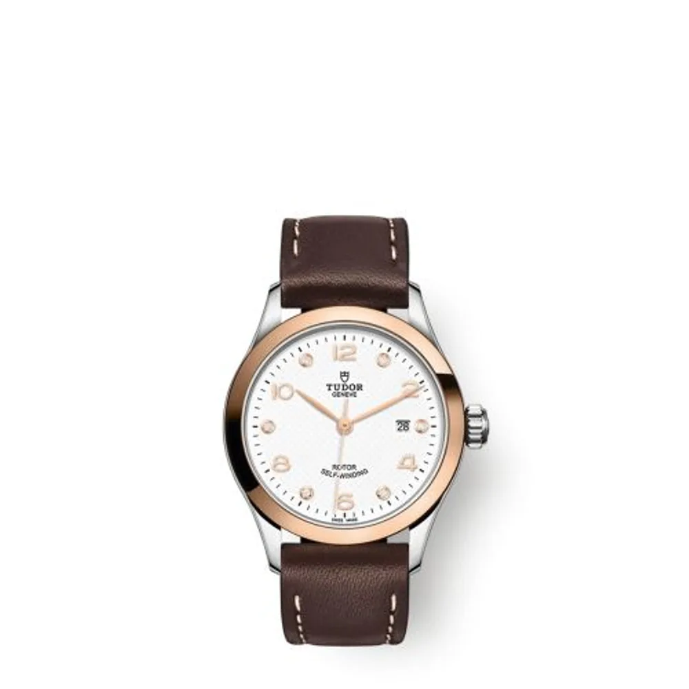 Tudor 1926 28 Stainless Steel / Rose Gold / White - Diamond / Strap