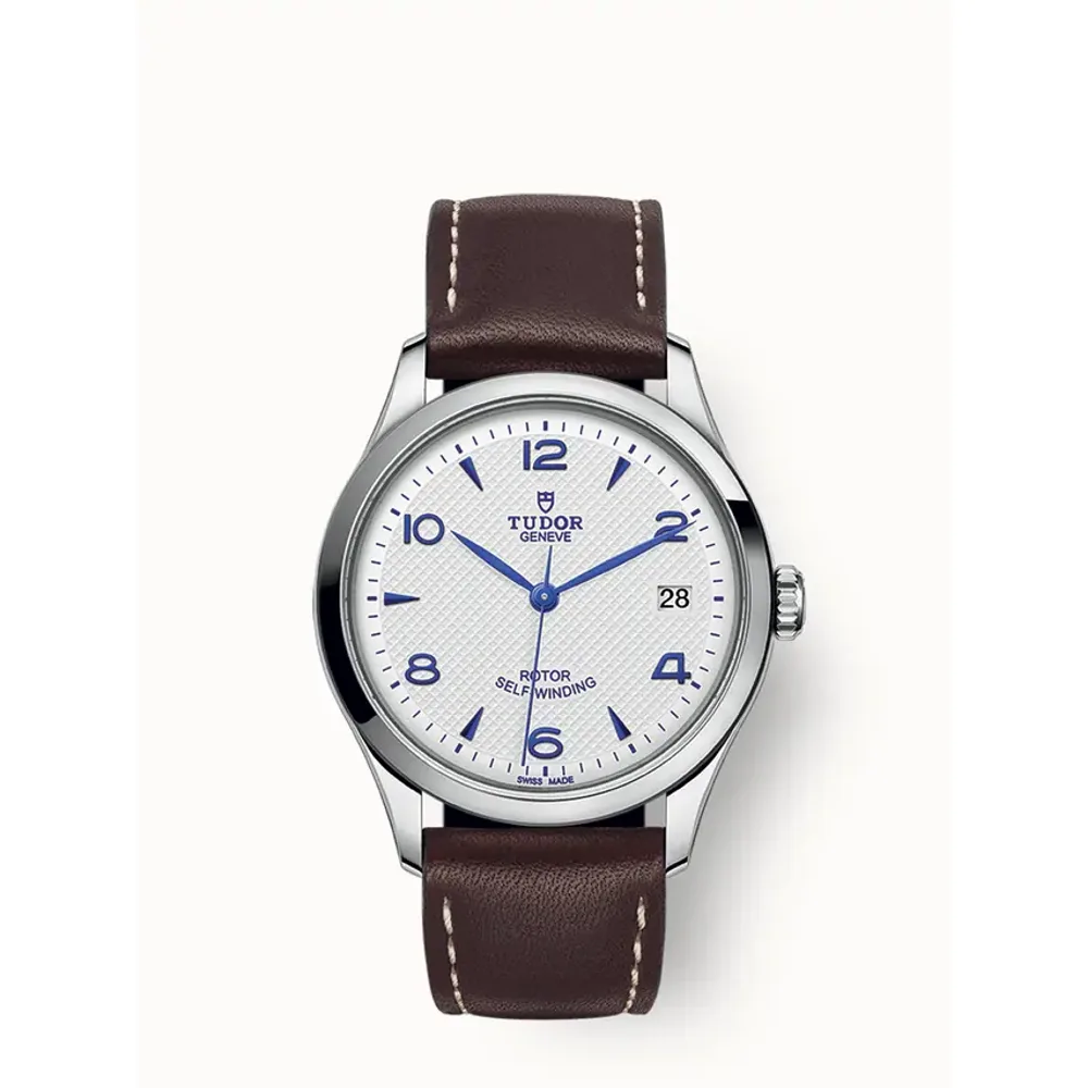 Tudor 1926, 36mm steel case, Brown leather bracelet