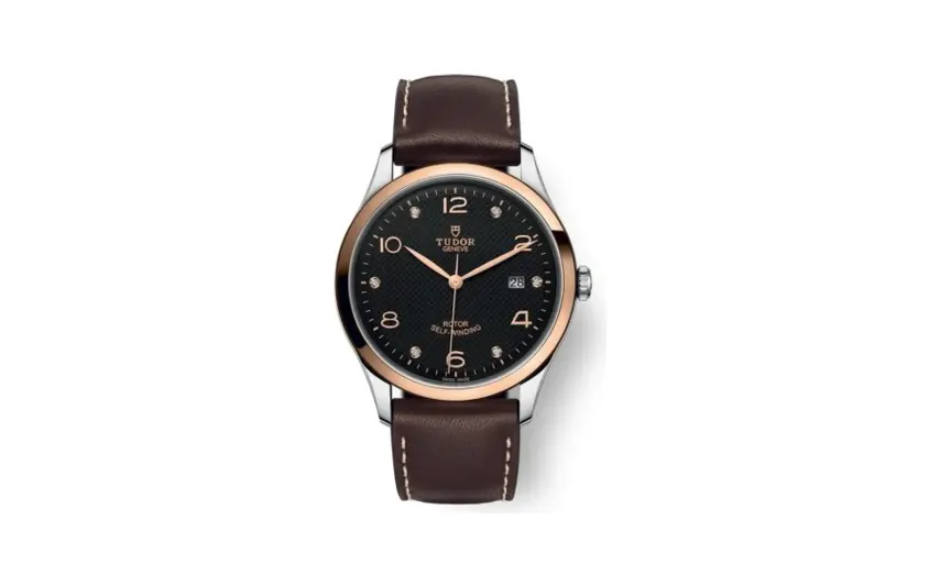 Tudor 1926 41 Stainless Steel / Rose Gold / Black - Diamond / Strap