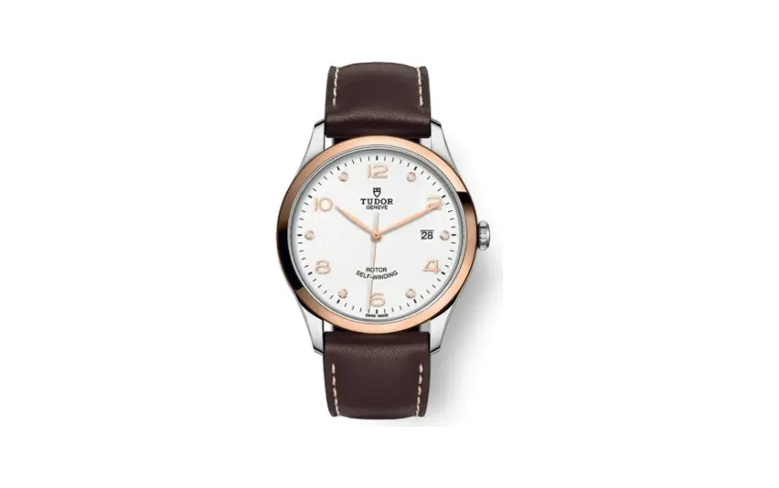 Tudor 1926 41 Stainless Steel / Rose Gold / White - Diamond / Strap