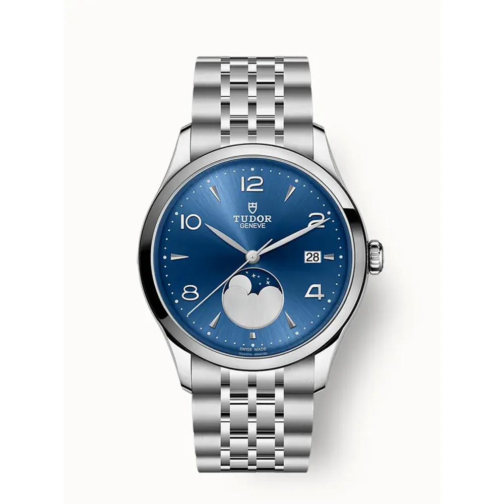 Tudor 1926 Luna, 39mm steel case, Moon phase indicator