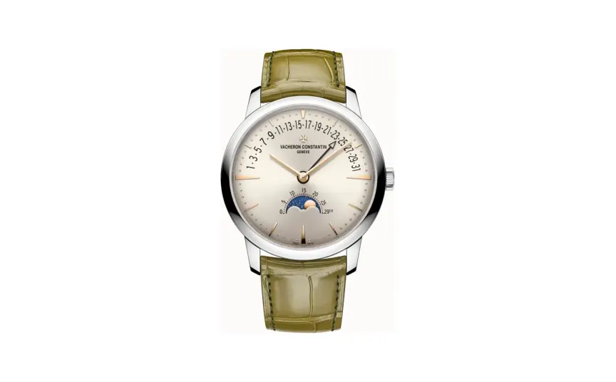 Vacheron Constantin Patrimony moon phase retrograde date, 42.5 mm White Gold