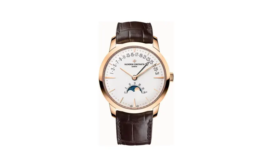 Vacheron Constantin Patrimony moon phase retrograde date, 42.5 mm Pink Gold