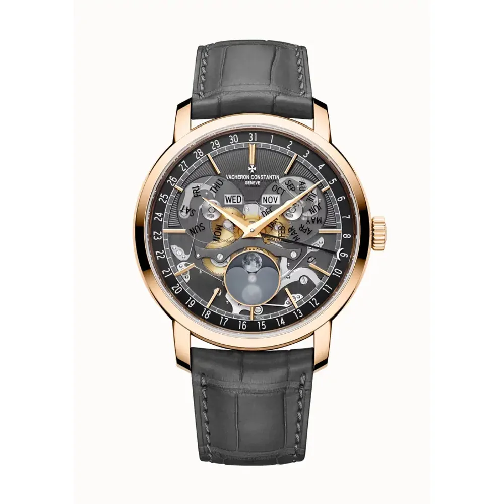 Vacheron Constantin Traditionnelle complete calendar openface, 41 mm Pink Gold