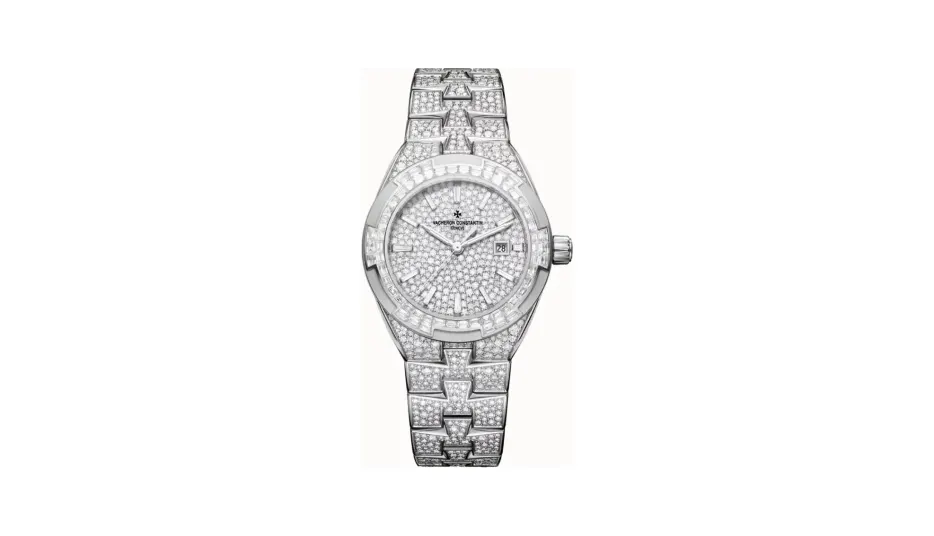 Vacheron Constantin Overseas self-winding high jewellery, 35 mm White Gold