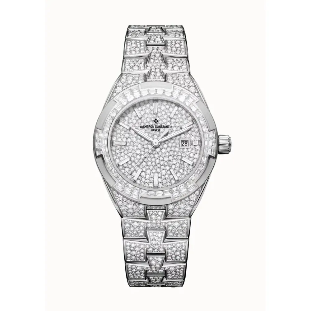 Vacheron Constantin Overseas self-winding high jewellery, 35 mm White Gold