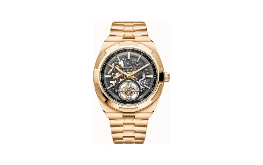 Vacheron Constantin Overseas tourbillon skeleton, 42.5 mm Pink Gold