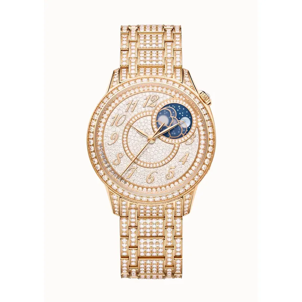 Vacheron Constantin Égérie moon phase jewellery, 37 mm Pink Gold